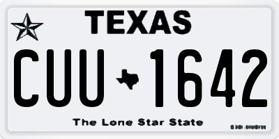 TX license plate CUU1642