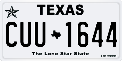 TX license plate CUU1644