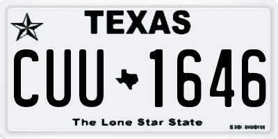TX license plate CUU1646