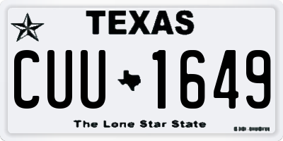 TX license plate CUU1649