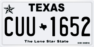 TX license plate CUU1652