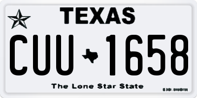 TX license plate CUU1658