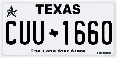 TX license plate CUU1660