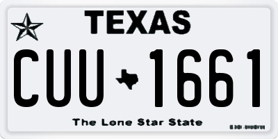 TX license plate CUU1661
