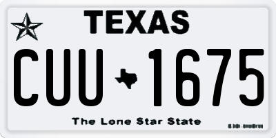 TX license plate CUU1675