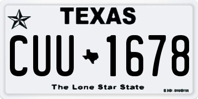 TX license plate CUU1678