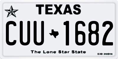 TX license plate CUU1682