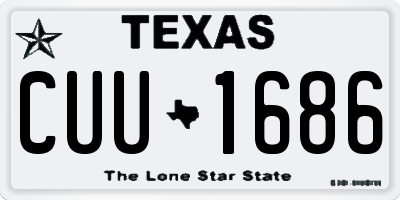 TX license plate CUU1686