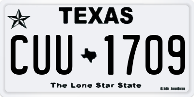 TX license plate CUU1709