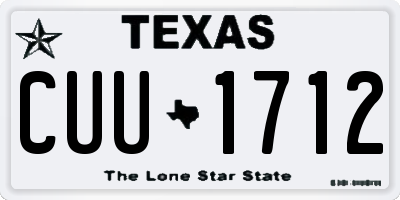 TX license plate CUU1712