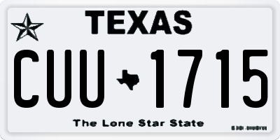 TX license plate CUU1715