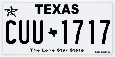 TX license plate CUU1717