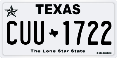 TX license plate CUU1722