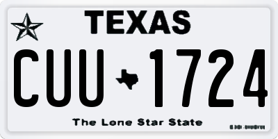 TX license plate CUU1724
