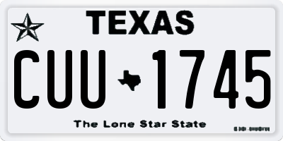 TX license plate CUU1745