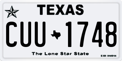 TX license plate CUU1748