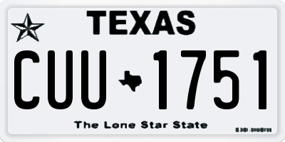 TX license plate CUU1751