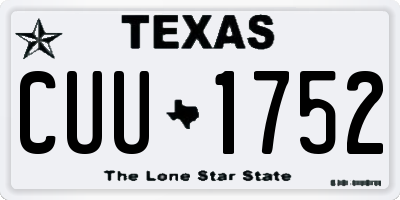 TX license plate CUU1752
