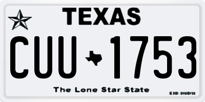 TX license plate CUU1753