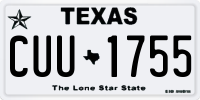 TX license plate CUU1755