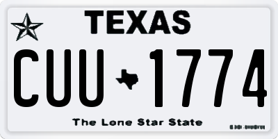 TX license plate CUU1774