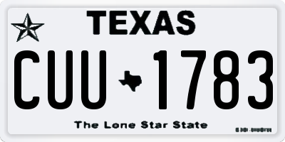 TX license plate CUU1783