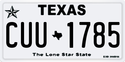 TX license plate CUU1785