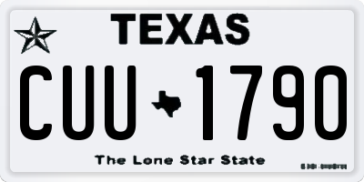 TX license plate CUU1790
