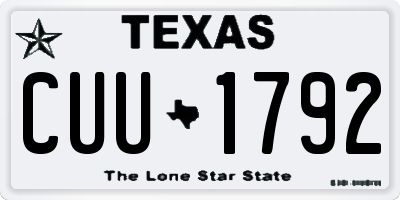 TX license plate CUU1792