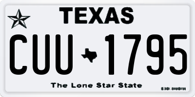 TX license plate CUU1795