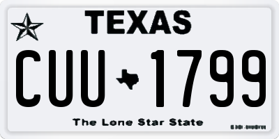 TX license plate CUU1799