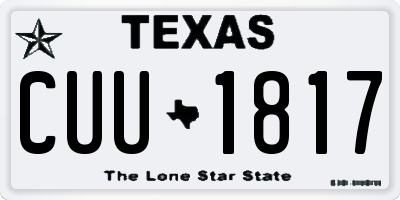 TX license plate CUU1817