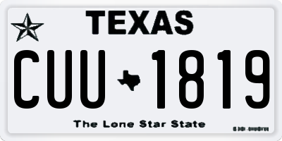 TX license plate CUU1819