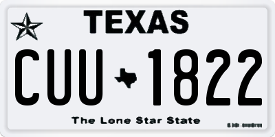 TX license plate CUU1822