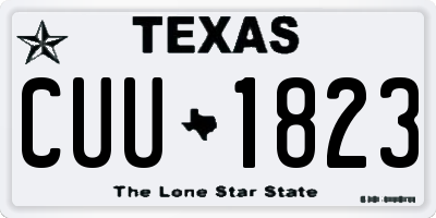 TX license plate CUU1823