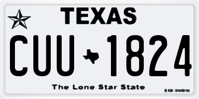 TX license plate CUU1824