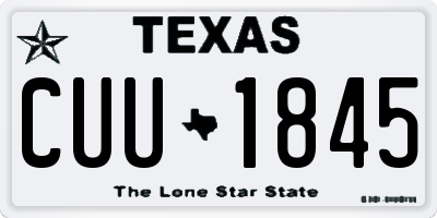 TX license plate CUU1845