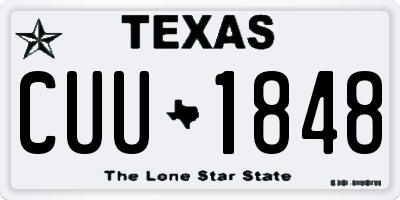 TX license plate CUU1848