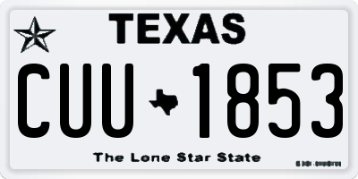 TX license plate CUU1853