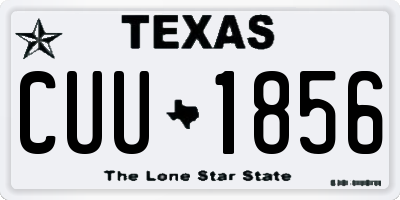TX license plate CUU1856