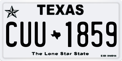 TX license plate CUU1859