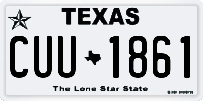 TX license plate CUU1861