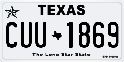 TX license plate CUU1869