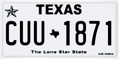 TX license plate CUU1871