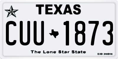 TX license plate CUU1873