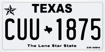 TX license plate CUU1875
