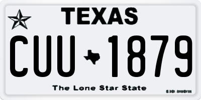 TX license plate CUU1879