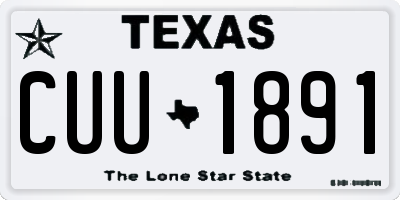 TX license plate CUU1891