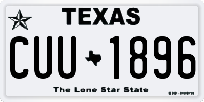 TX license plate CUU1896