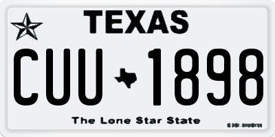 TX license plate CUU1898
